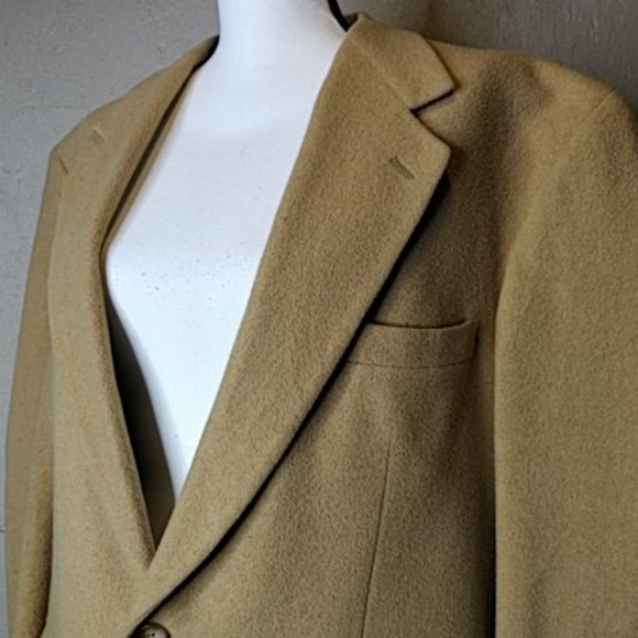 Bill Blass 100% Camel Hair Blazer Coat Jacket - Picture 2 of 5